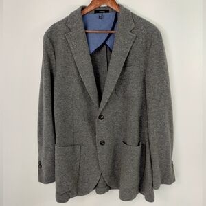 Massimo Dutti Extrafine Wool Blazer Gray Size 46